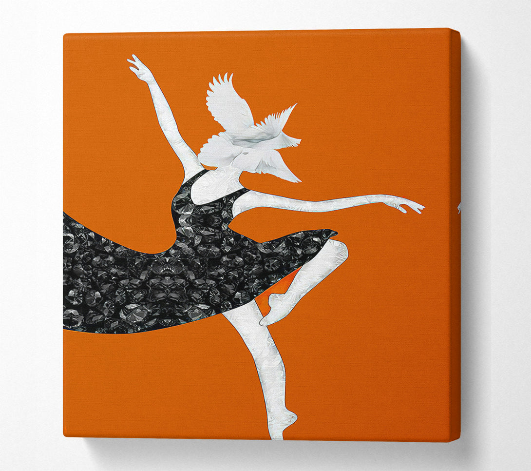  A Canvas Print of Feather Head White Canvas Print