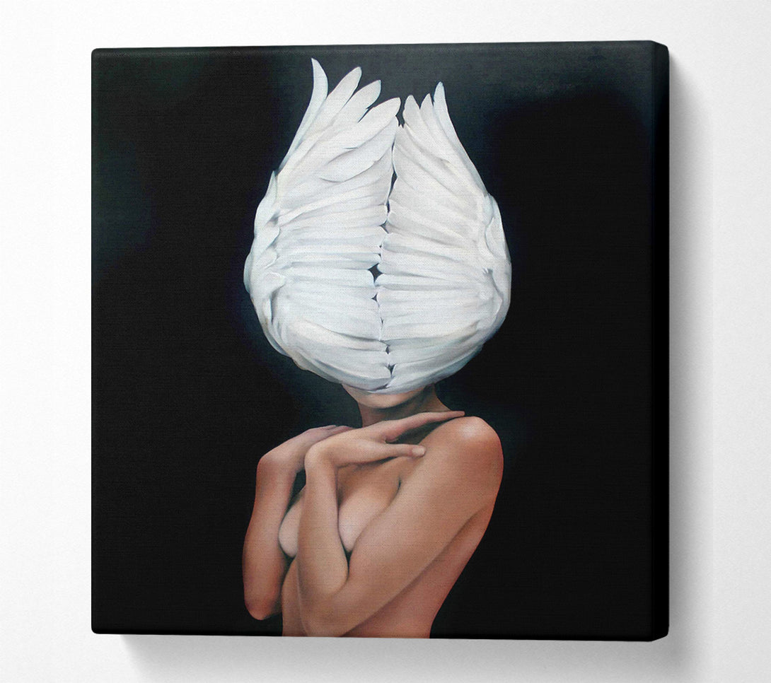  A Canvas Print of Feather Head Wing Canvas Wall Art