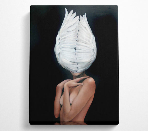  A Canvas Print of Feather Head Wing Canvas Wall Art