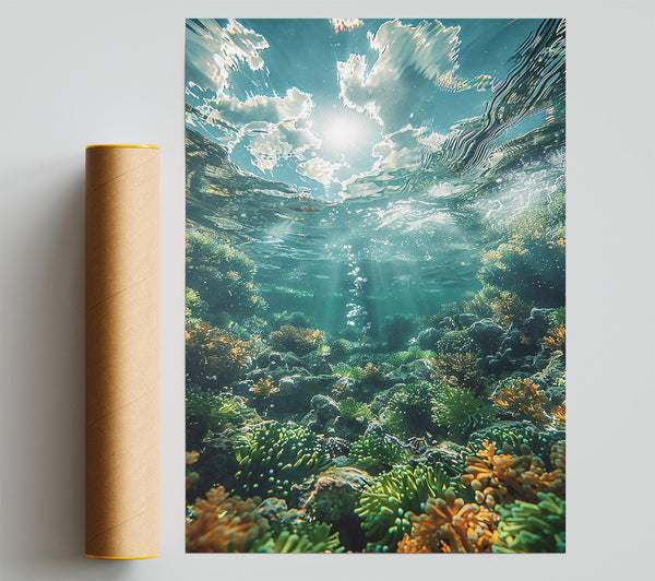 Aqua Sun'S Embrace Print
