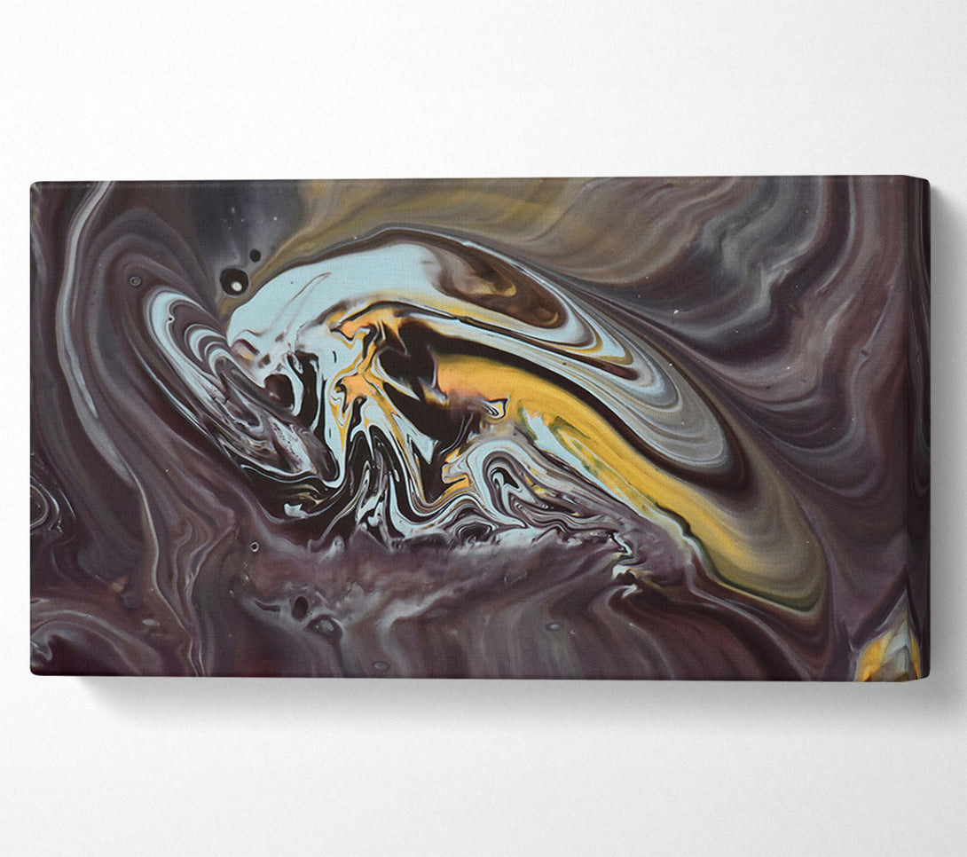  A Canvas Print of Golden Swirling Abyss Canvas Art
