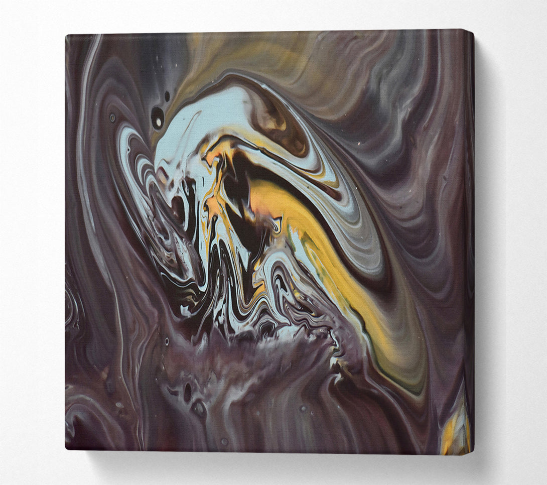  A Canvas Print of Golden Swirling Abyss Canvas Art