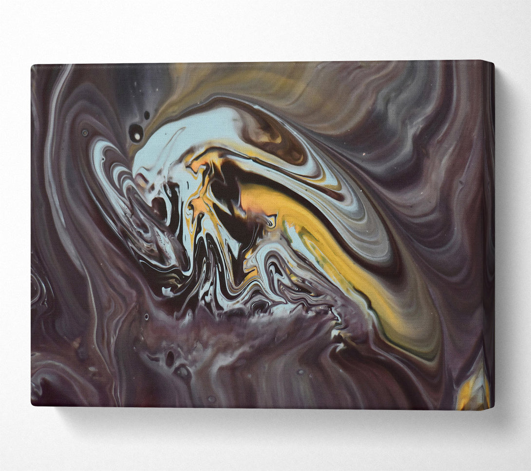  A Canvas Print of Golden Swirling Abyss Canvas Art