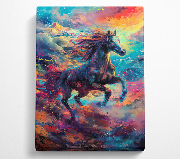  A Canvas Print of Blue Horse Ascends Canvas Print