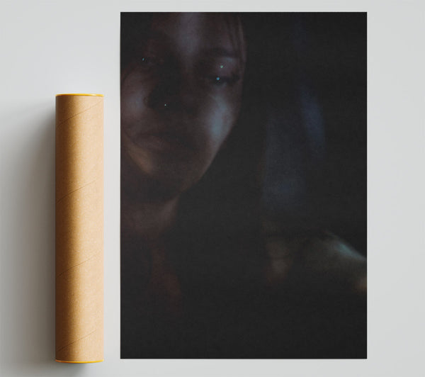 Blue Light Glow Print