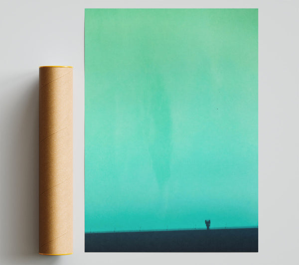Teal Horizon Poster
