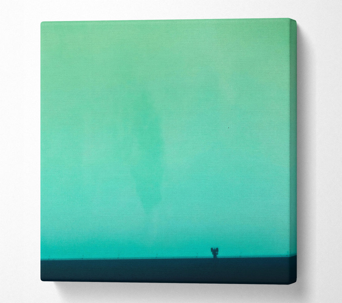  A Canvas Print of Teal Horizon Canvas Print