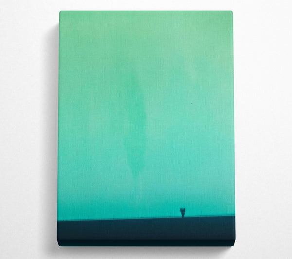  A Canvas Print of Teal Horizon Canvas Print