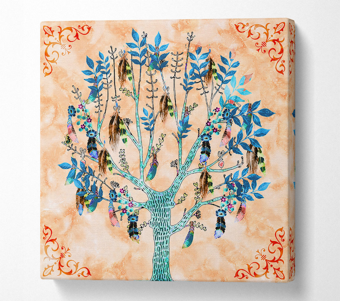  A Canvas Print of Feather Tree Canvas Wall Art