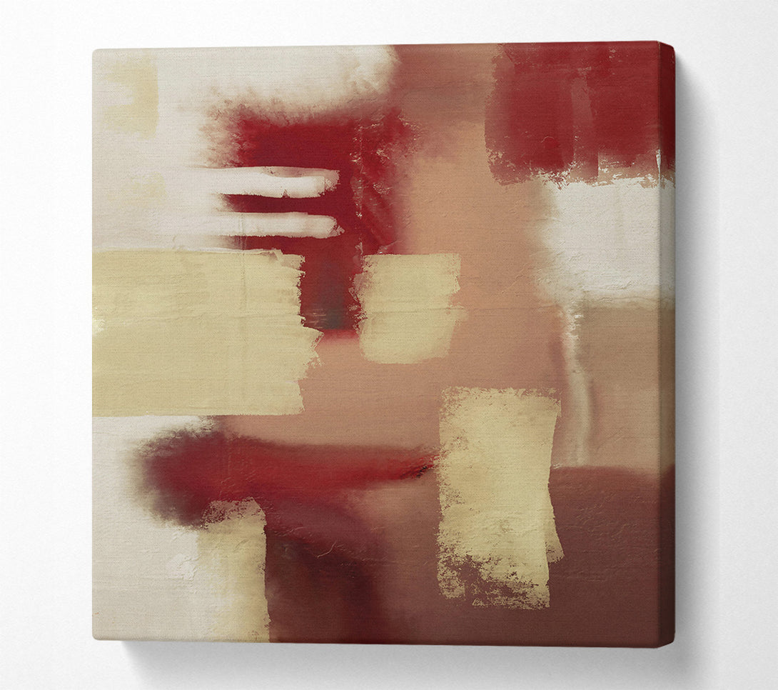  A Canvas Print of Crimson And Sand Hues Canvas Art