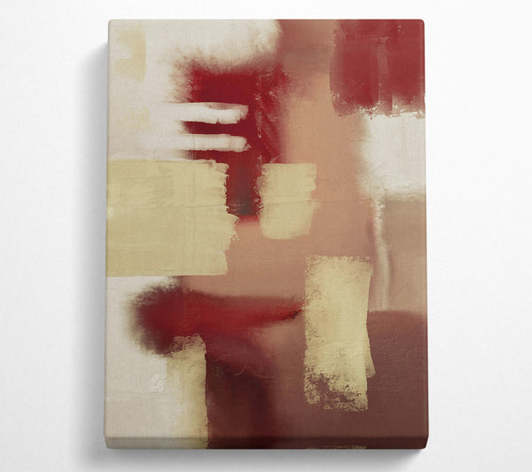  A Canvas Print of Crimson And Sand Hues Canvas Art