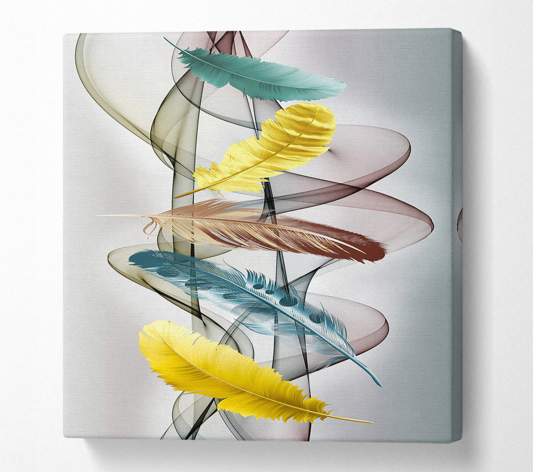  A Canvas Print of Feather Vortex Canvas Wall Art