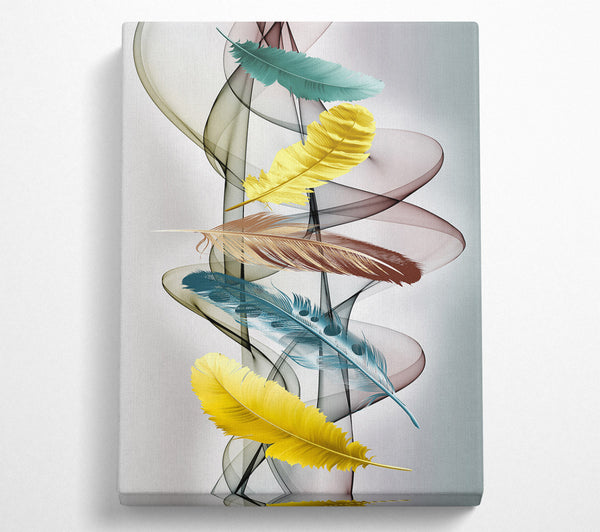  A Canvas Print of Feather Vortex Canvas Wall Art