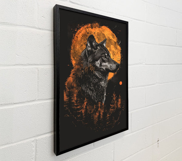 Orange Moon Wolf