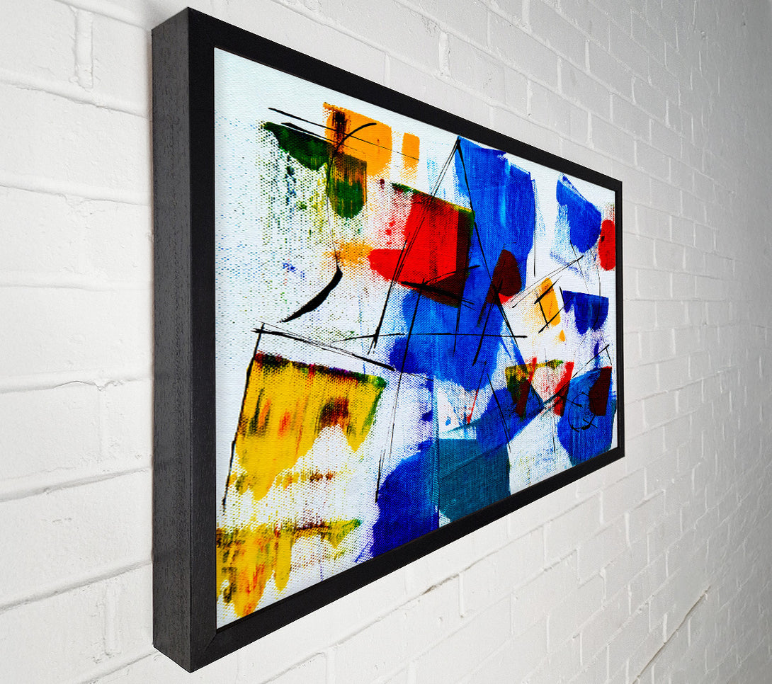  A Canvas Print of Azure & Crimson Strokes Canvas Art