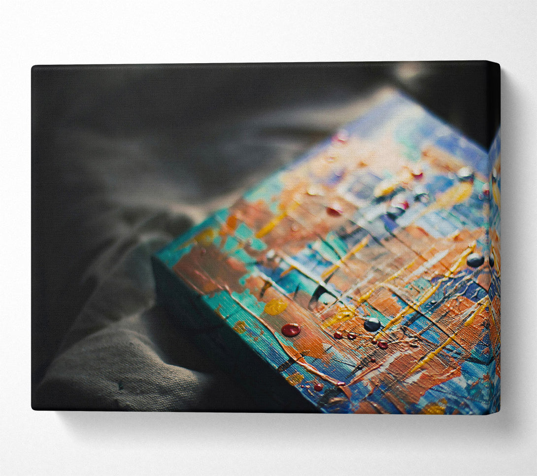  A Canvas Print of Blue Abstract Expressionism Canvas Art