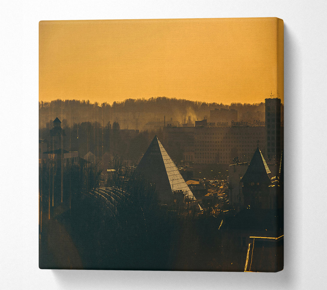  A Canvas Print of Golden Hour Pyramid Canvas Art