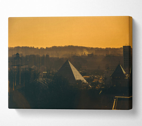 A Canvas Print of Golden Hour Pyramid Canvas Art