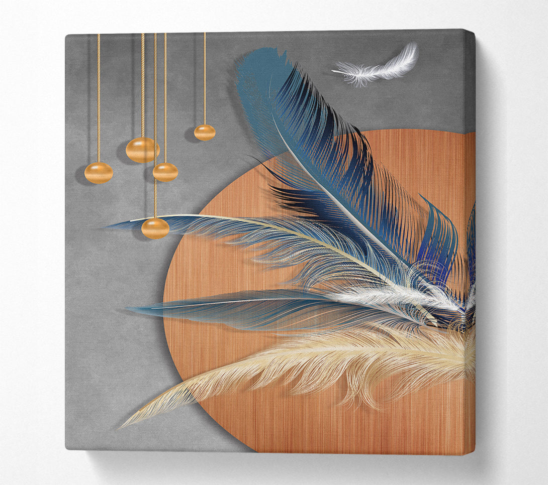 A Canvas Print of Feathers And Shapes Canvas Art