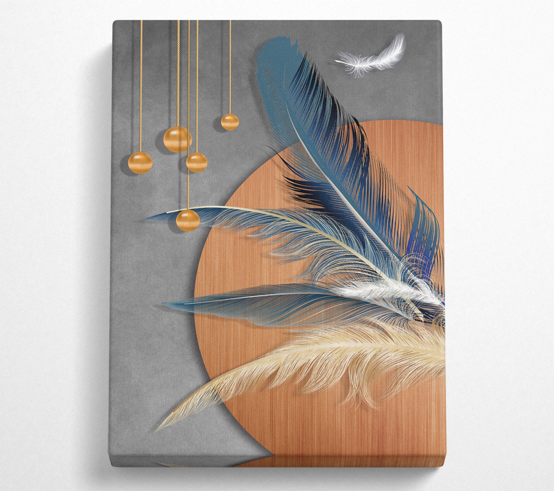  A Canvas Print of Feathers And Shapes Canvas Art