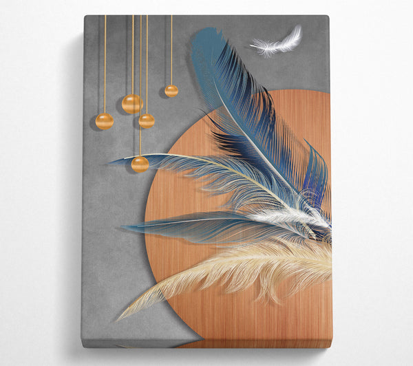  A Canvas Print of Feathers And Shapes Canvas Art