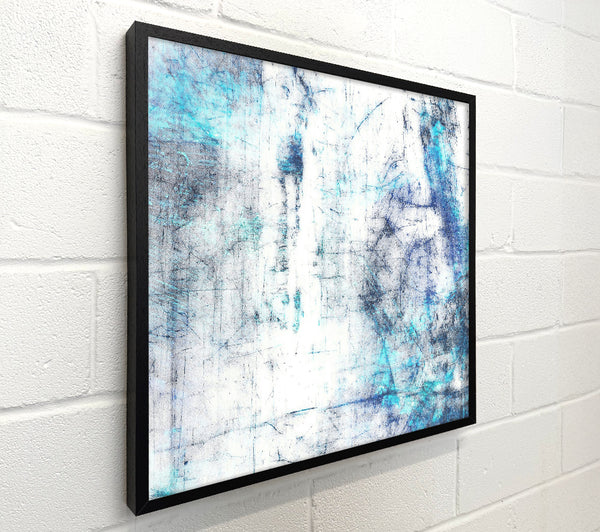 Cyan Scratched Canvas