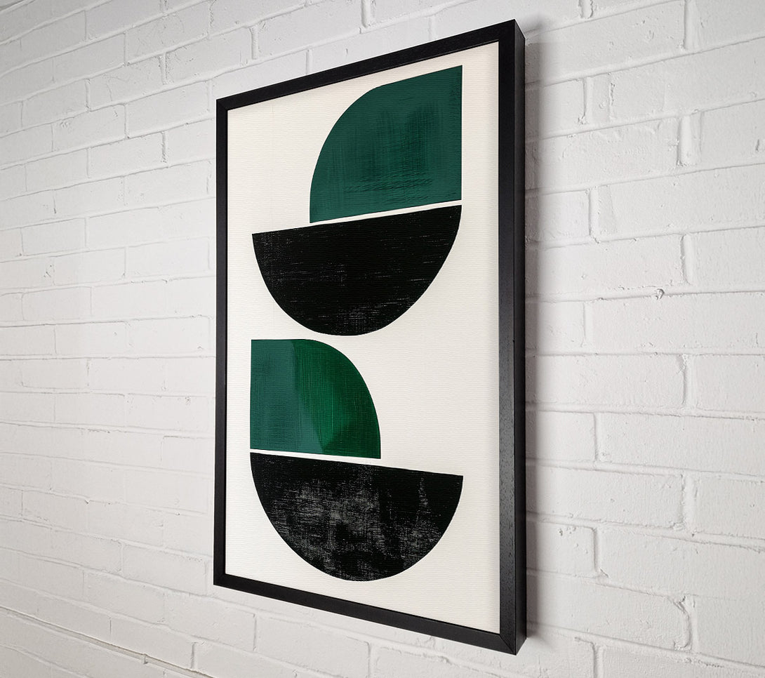  A Canvas Print of Emerald Semicircles Canvas Art