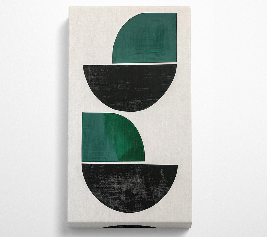  A Canvas Print of Emerald Semicircles Canvas Art