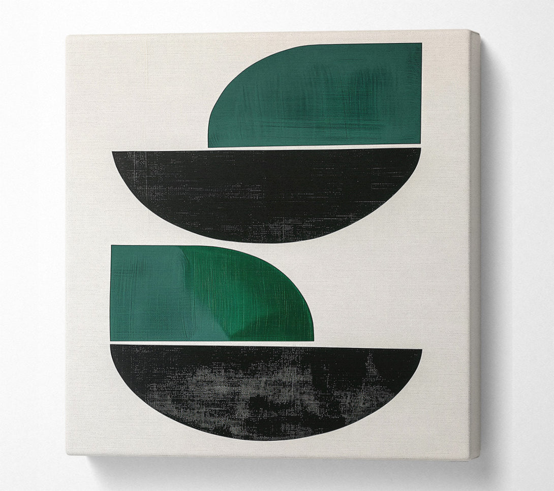  A Canvas Print of Emerald Semicircles Canvas Art