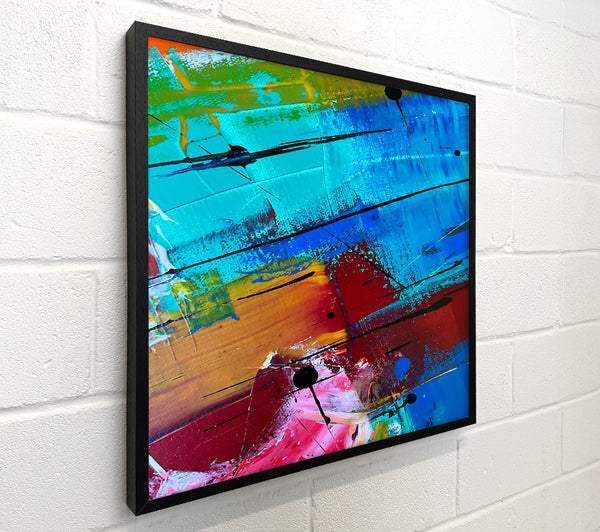 Turquoise Abstract Lines