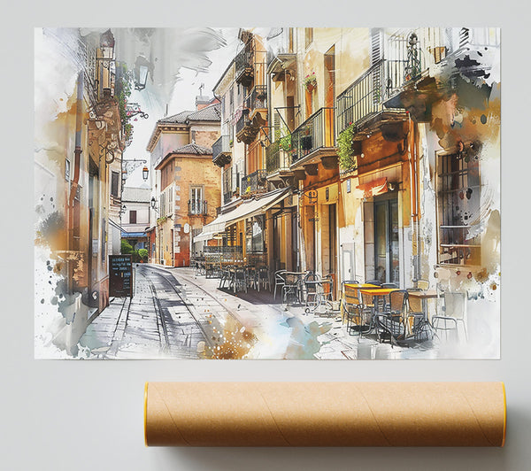 Golden Hour Cafe Poster