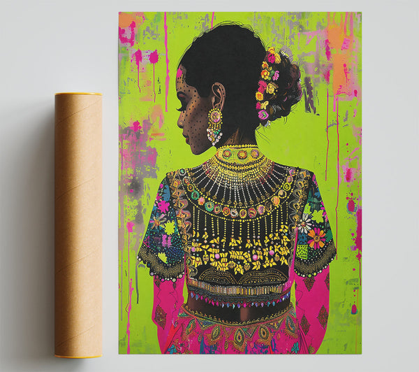 Lime Green Adornment Poster