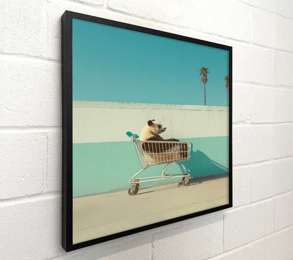 Blue Panda Shopping Cart