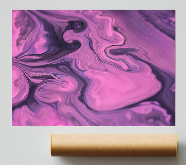 Pink Liquid Swirl Poster