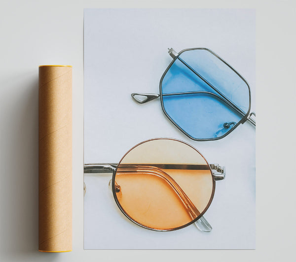 Amber Lens Reflections Poster