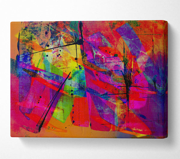  A Canvas Print of Fuchsia Abstract Chaos Canvas Art
