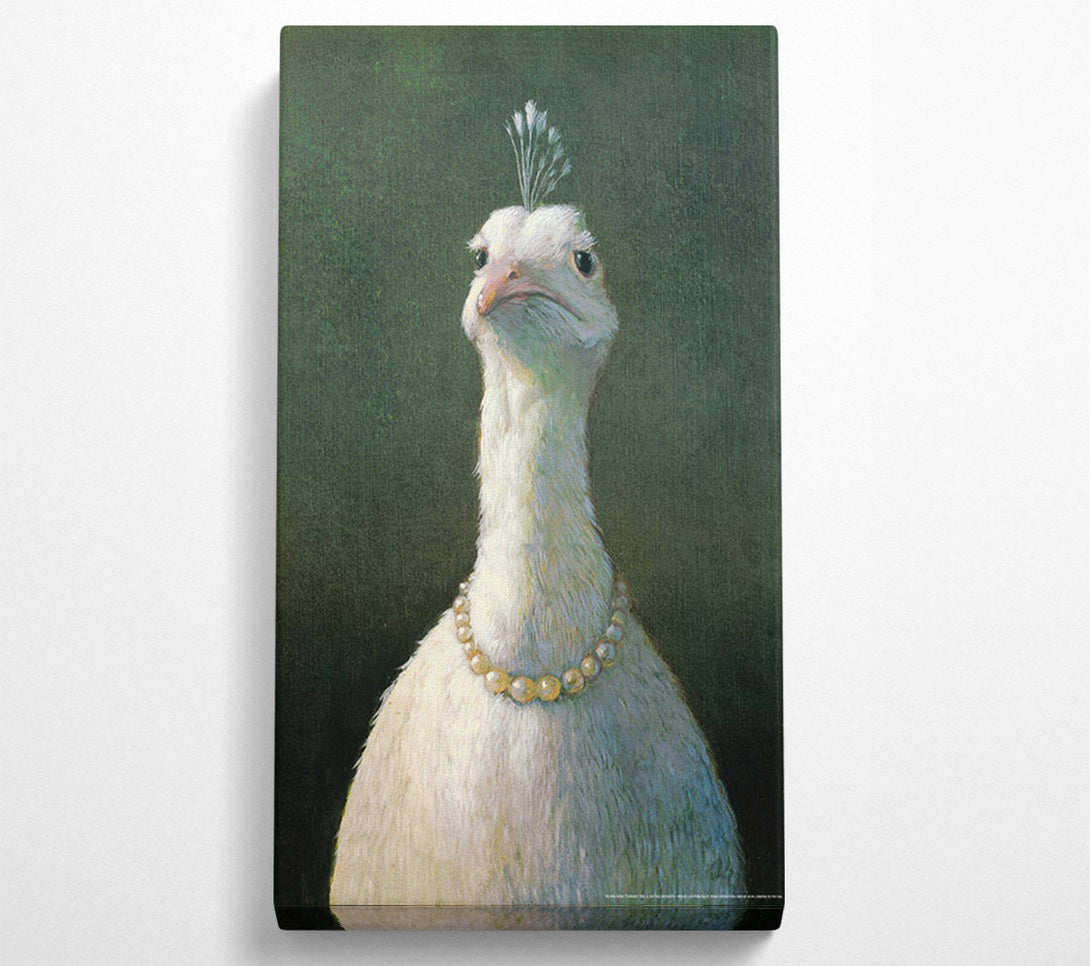  A Canvas Print of Female Peacock Canvas Wall Art