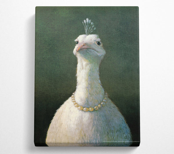  A Canvas Print of Female Peacock Canvas Wall Art