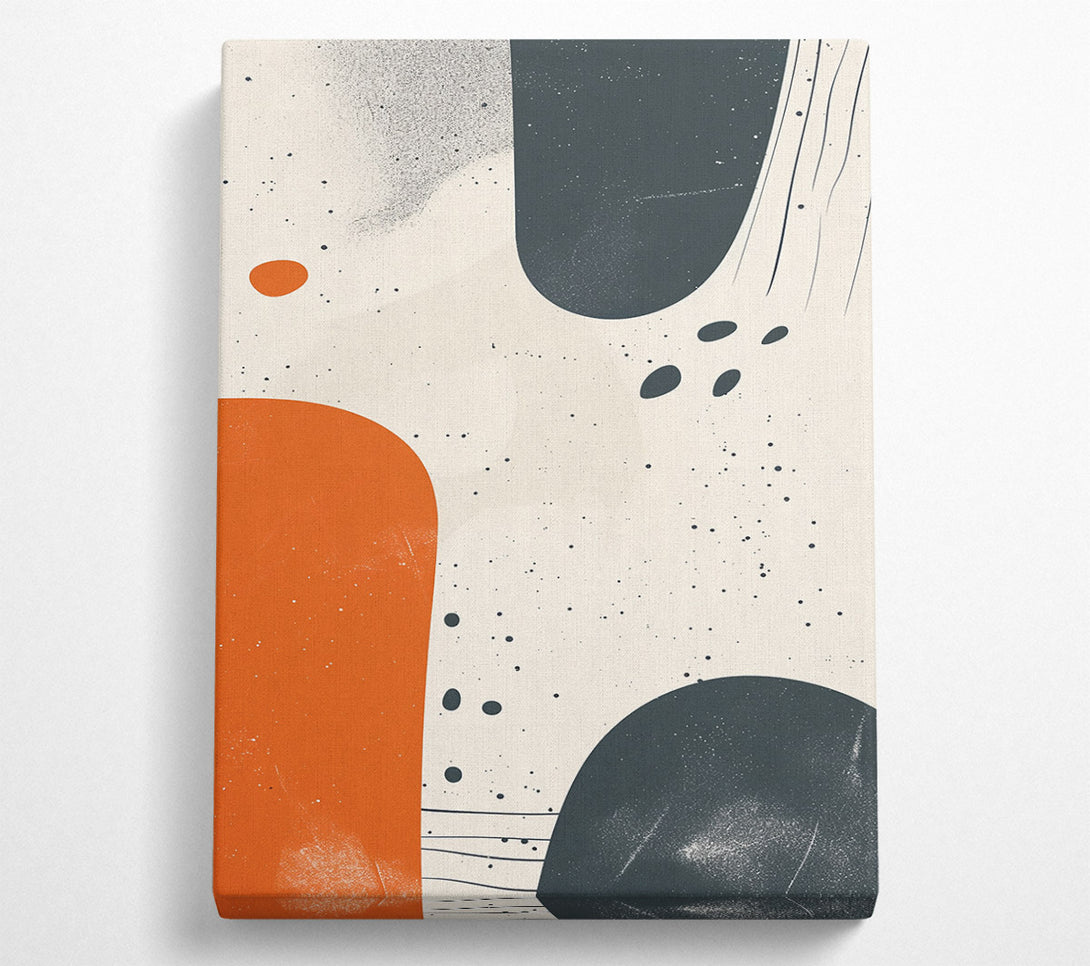  A Canvas Print of Burnt Orange Abstract Canvas Wall Art