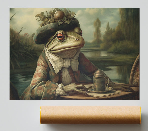 Green Gentleman'S Tea Time Print