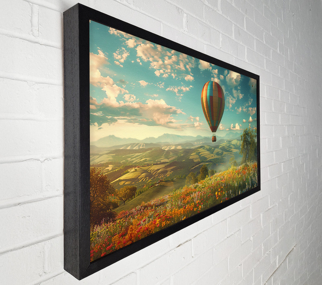  A Canvas Print of Golden Balloon Flight Canvas Wall Art