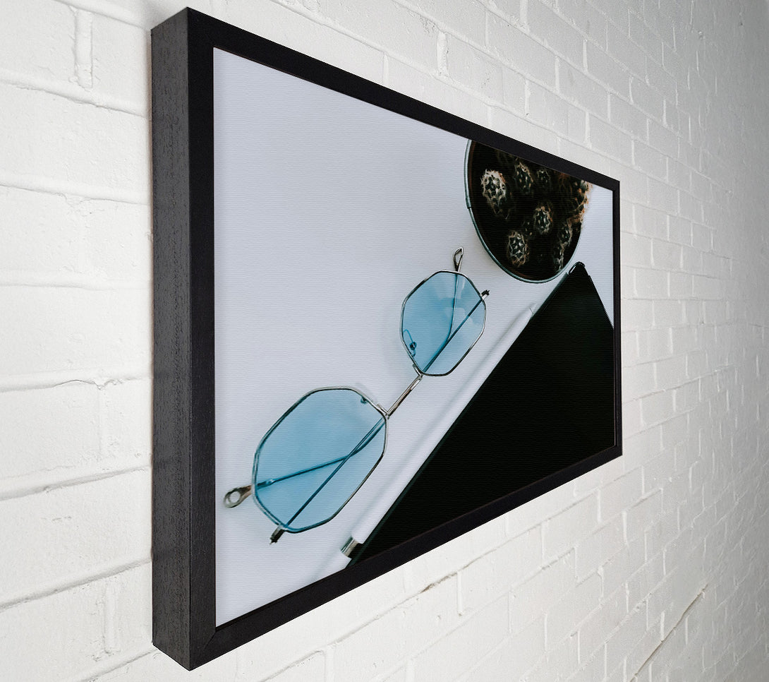  A Canvas Print of Sky Blue Octagon Canvas Print
