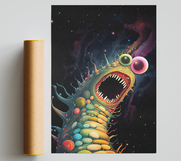 Yellow Cosmic Maw Print