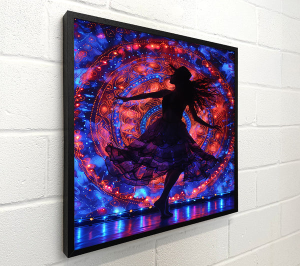 Red Dancing Silhouette