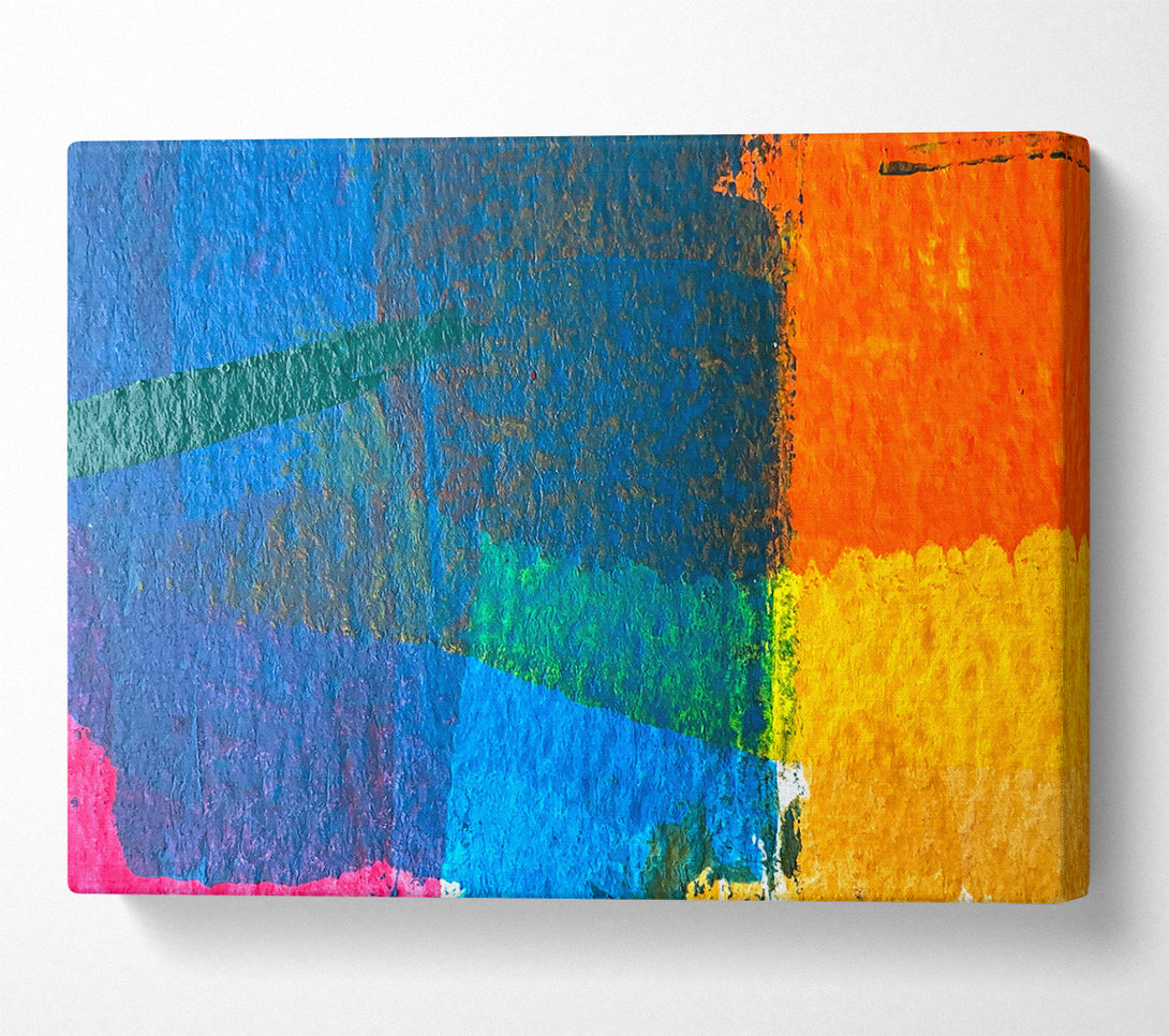  A Canvas Print of Indigo Abstract Strokes Canvas Art