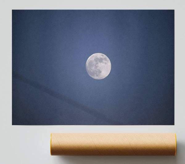 Midnight Blue Moon Poster
