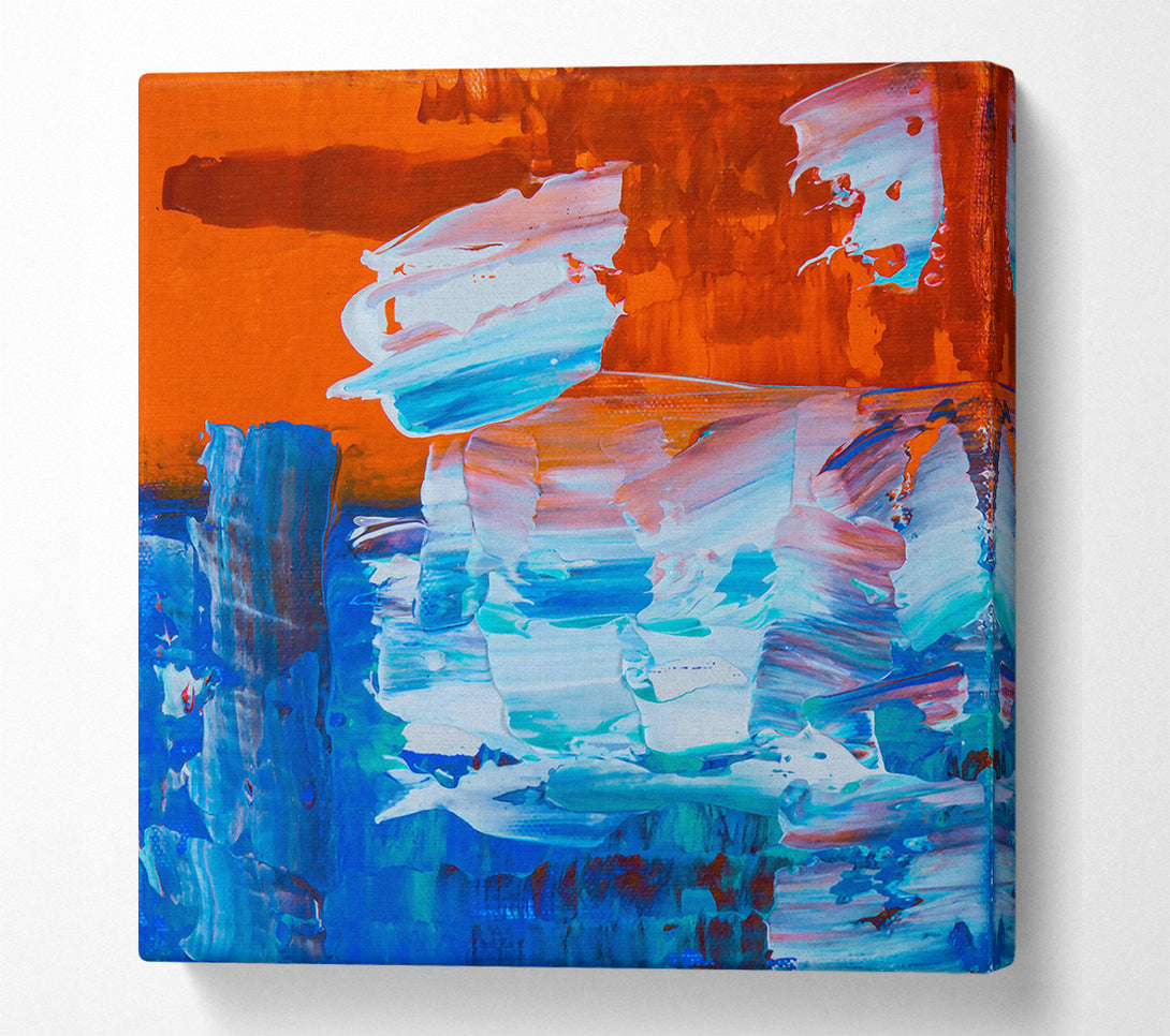  A Canvas Print of Orange And Blue Swirls Canvas Print