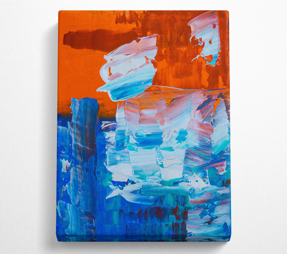  A Canvas Print of Orange And Blue Swirls Canvas Print