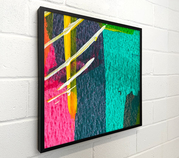 Aqua-Colored Abstract Strokes