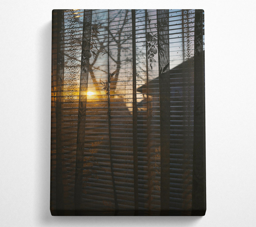  A Canvas Print of Golden Light Through Lace Canvas Print